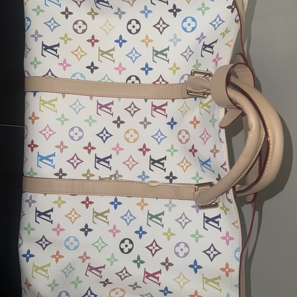 COPY-COPY-COPY-COPY-Louis Vuitton White Multicolor Monogram Tote